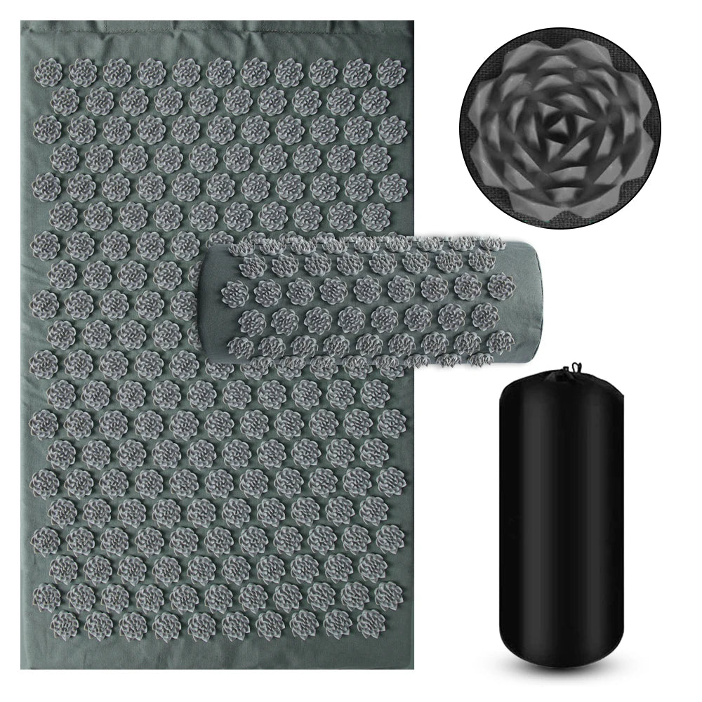 Rooted Relief Set – Acupressure Mat & Pillow for Natural Release & Deep Calm