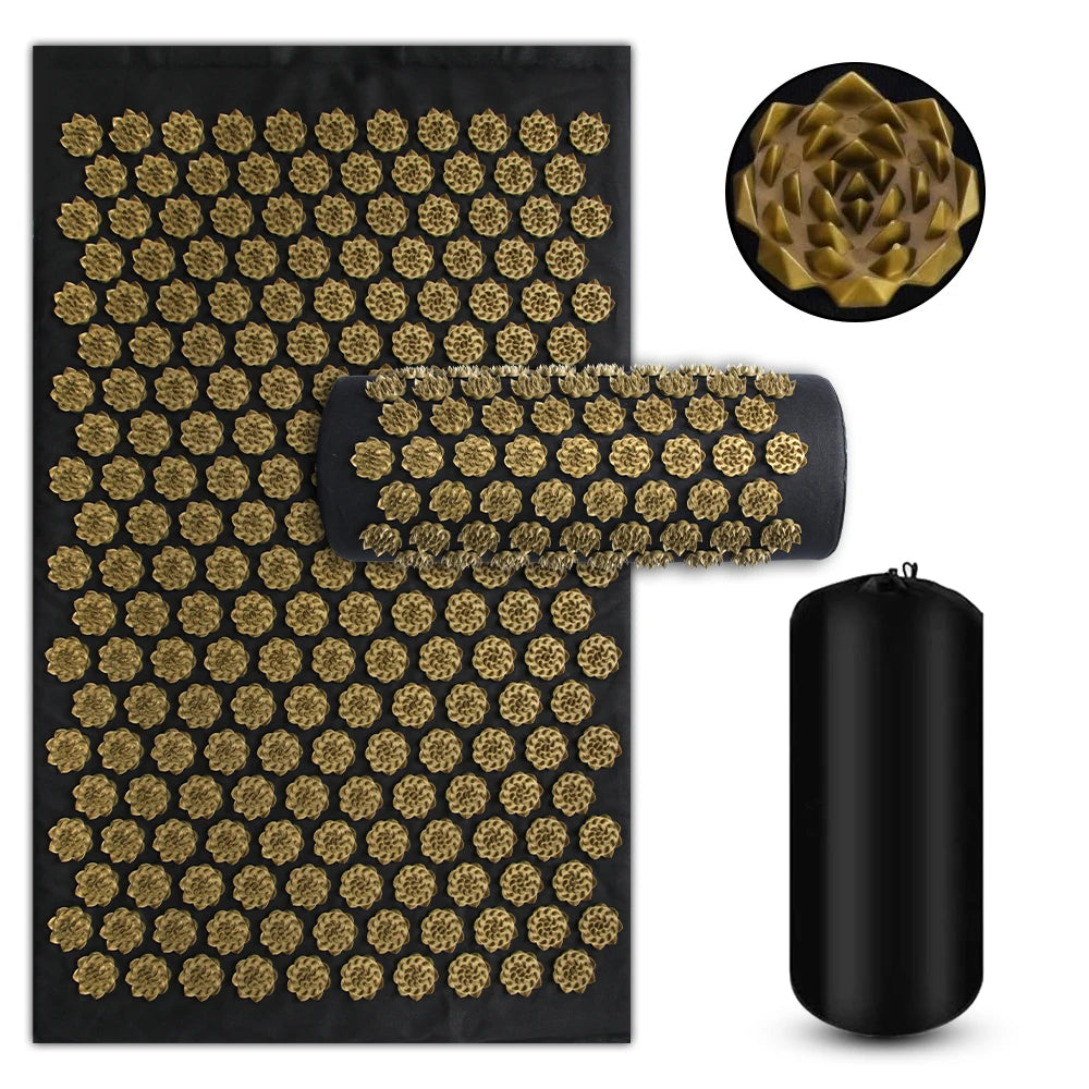 Rooted Relief Set – Acupressure Mat & Pillow for Natural Release & Deep Calm
