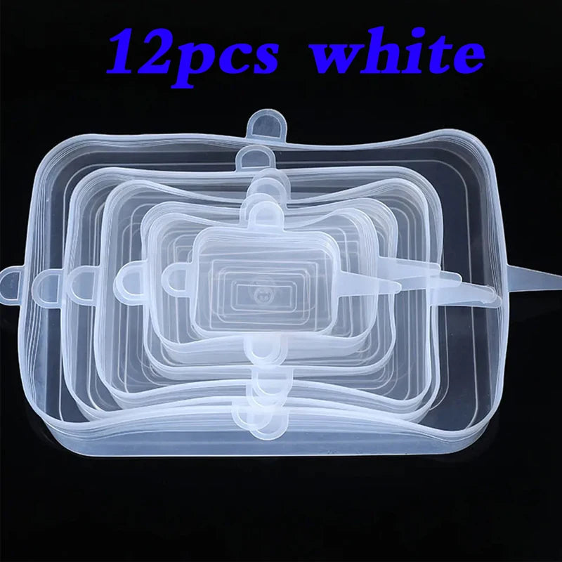 Reusable Silicone Stretch Lid Set – Eco-Friendly Food Covers for Bowls, Cups & Containers (6 or 12-Piece Set)