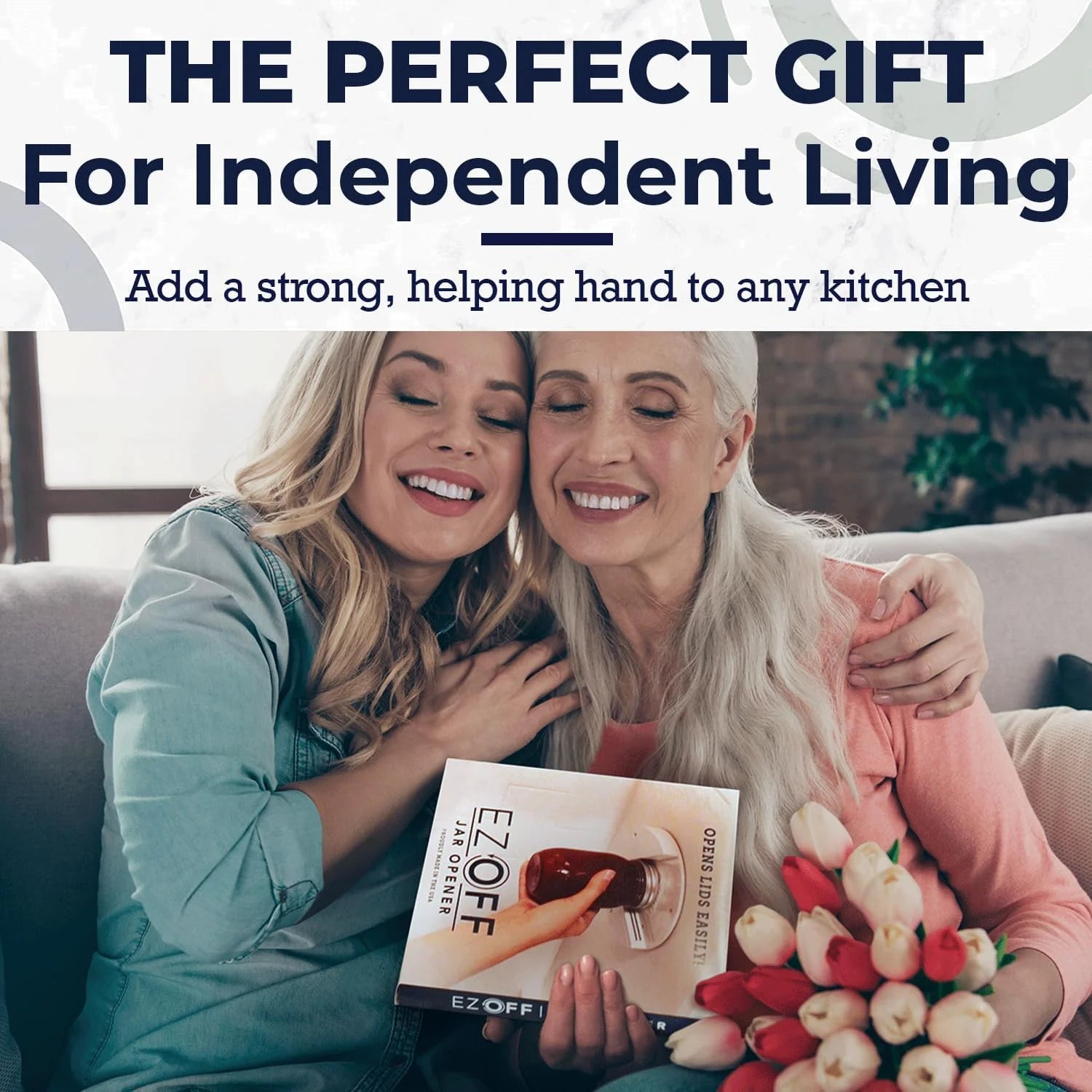 Under Cabinet Jar Opener – Easy Grip, Hands-Free Lid Remover for Seniors, Arthritis, and Conscious Kitchens